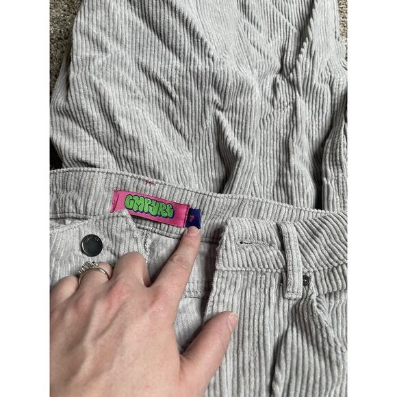 Empyre Corduroy Skate Pants Gray Size 7 Skater 90s Grunge Hip Hop Y2K - Picture 5 of 9